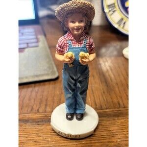 Shirley Temple Danbury Mint Calendar Figurine August Rebecca Sunnybrook Farm vtg